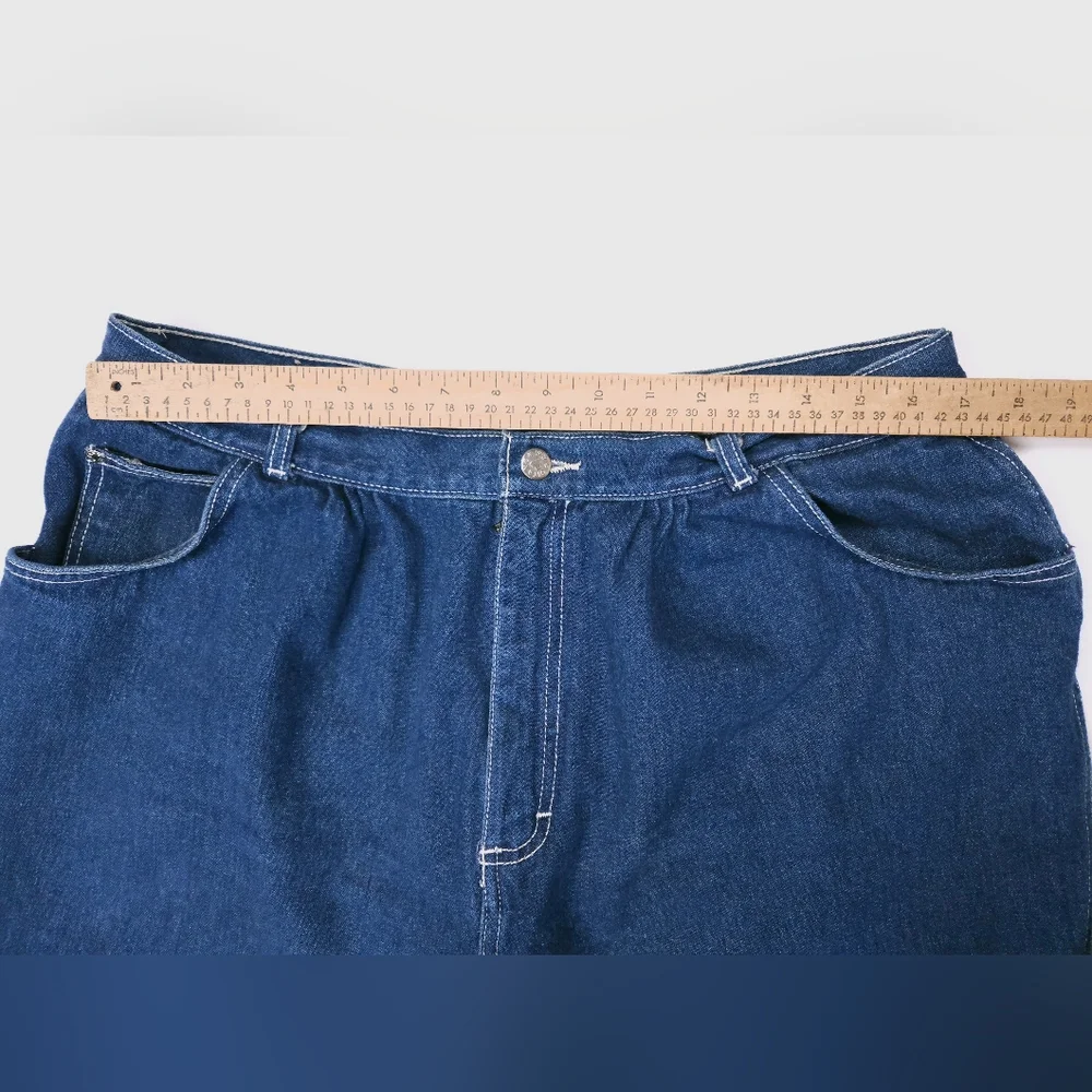 Gitano Vintage 80s Womens High Waisted Denim Jeans Size 38 Short Dark Wash - Picture 3 of 15